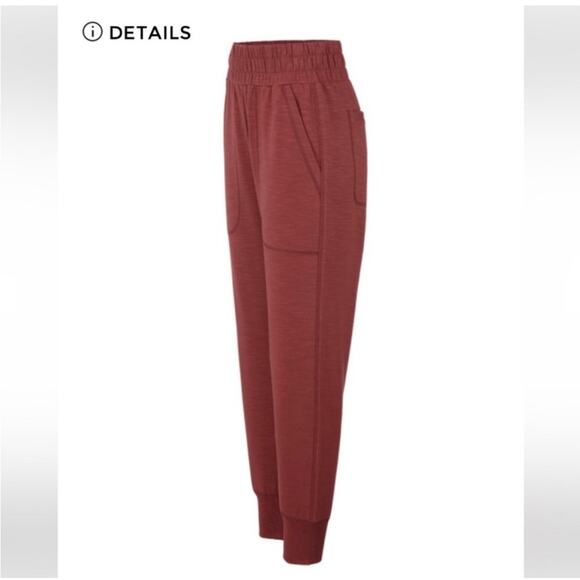 CAbi Burgundy Jogger Pants Soft Knit Elastic Waist Women’s M Loungewear Travel - Picture 3 of 7